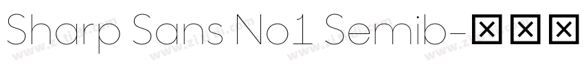 Sharp Sans No1 Semib字体转换